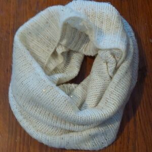 Cozy Cream Knit Sequined Infinity Scarf H&M